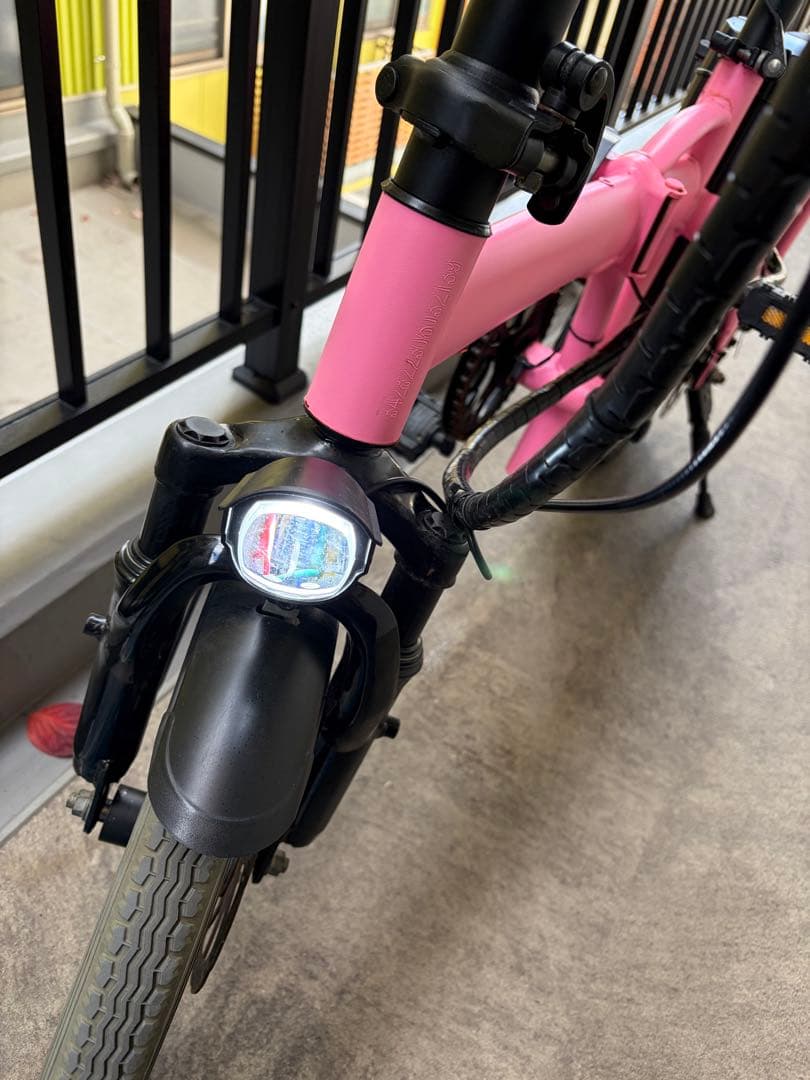 ピンク 折りたたみ 電動アシスト自転車