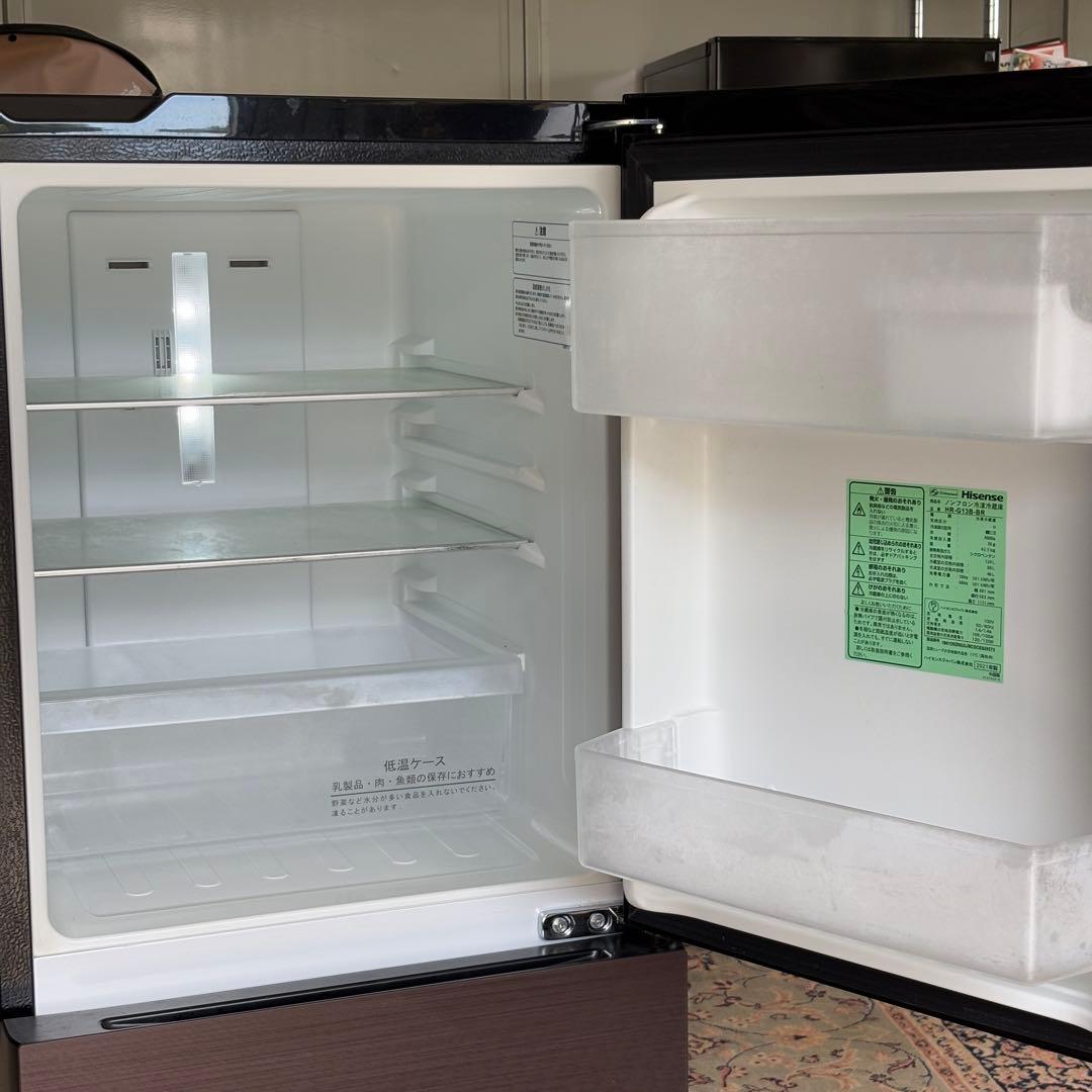 関東送料無料!設置対応 21年製 激安 Hisence 2ドア 冷蔵庫 動作良好