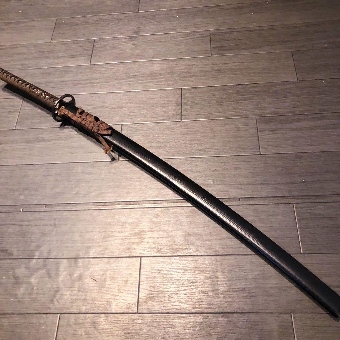 高級模造刀　高級居合刀　樋入り刀身　優波紋　亜合金刀身　名刀　居合刀　茶拵え