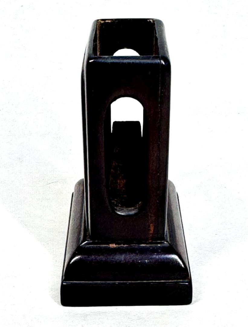 清時代 五彩龍鳳凰文皿 灰皿 乾隆年製? 唐木紫檀喫煙具セット WWWT109