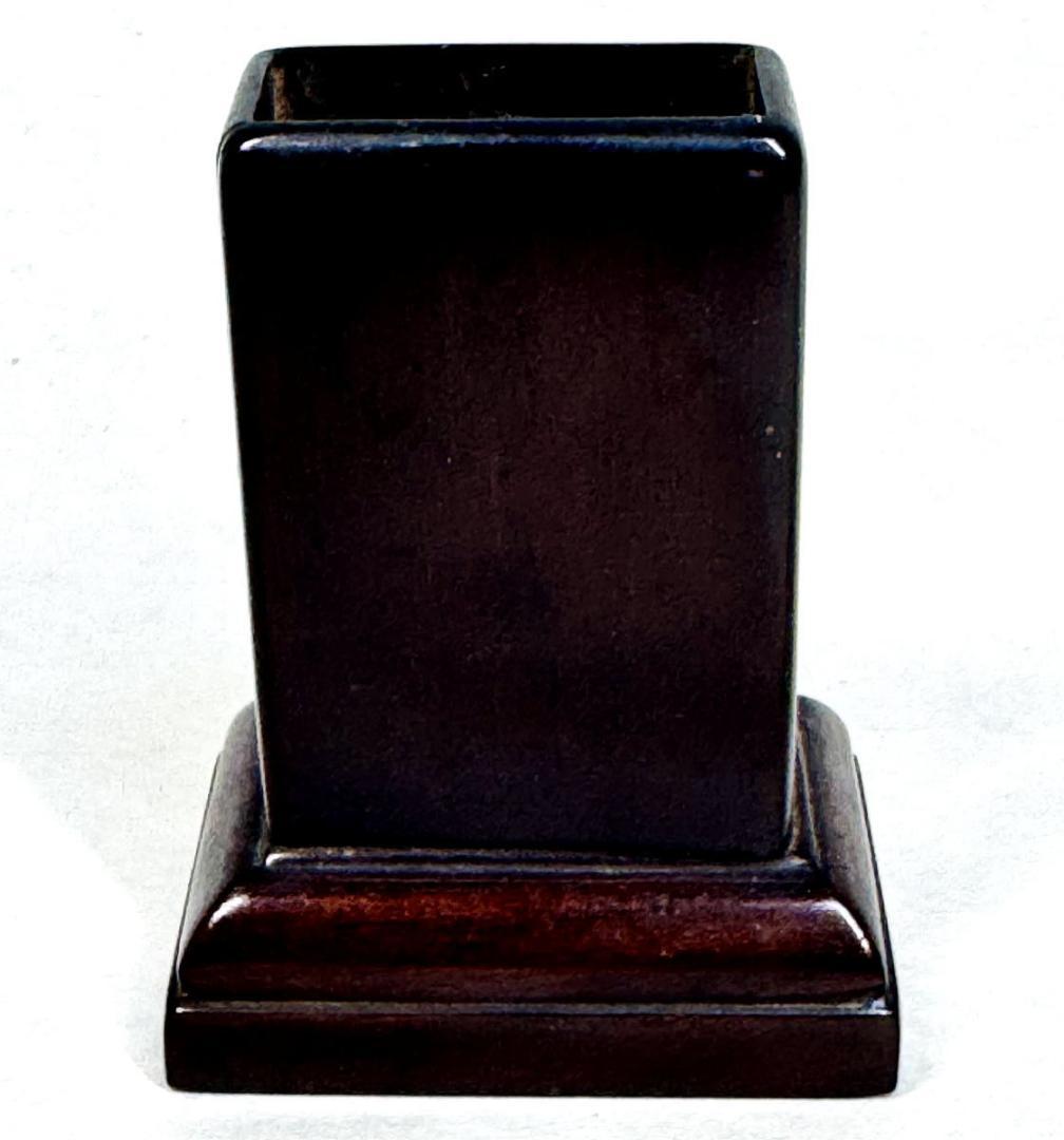 清時代 五彩龍鳳凰文皿 灰皿 乾隆年製? 唐木紫檀喫煙具セット WWWT109