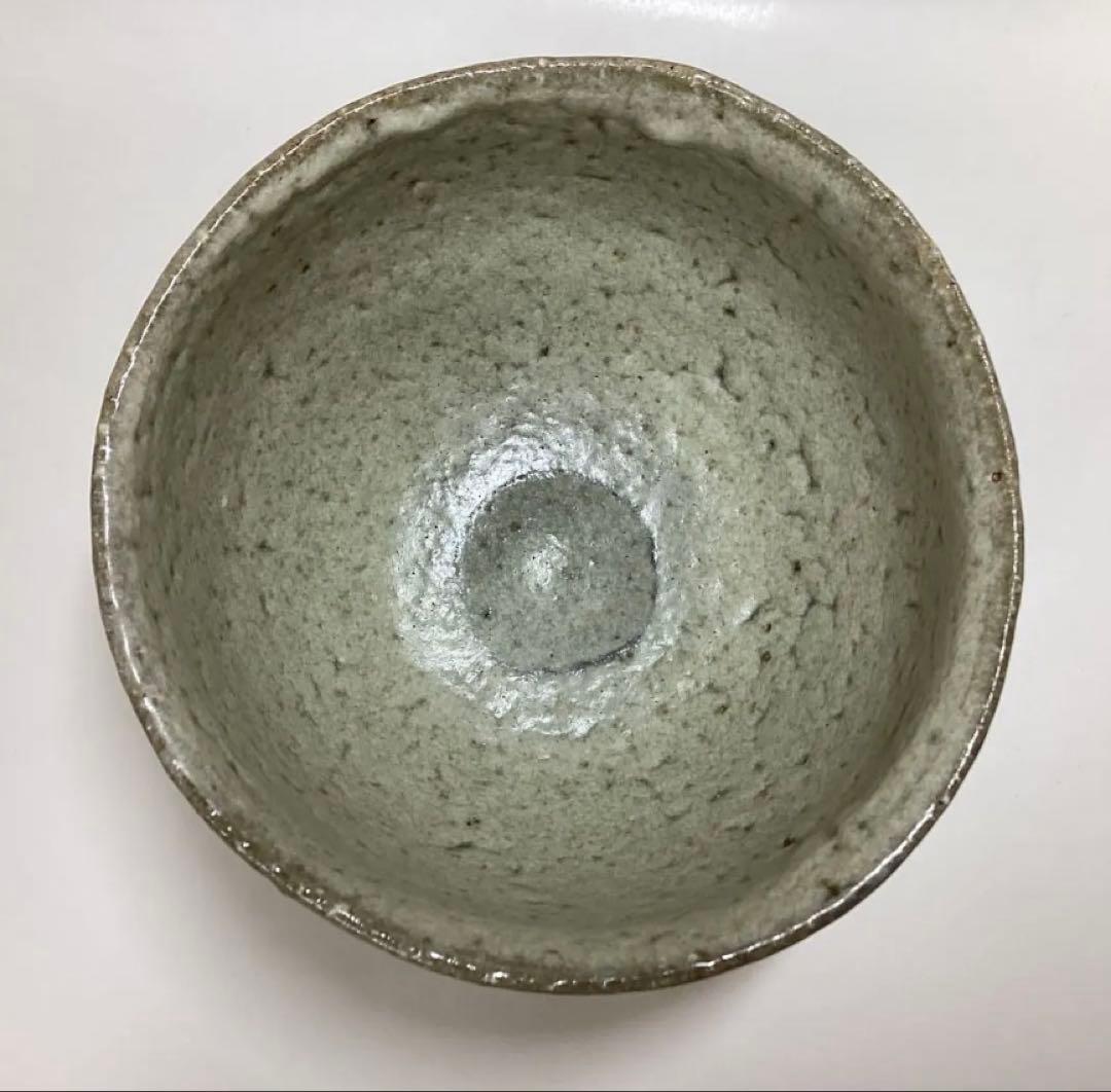 茶碗 灰釉 鵬雲斎書付 谷口良三作 木箱入 茶道具 古物品