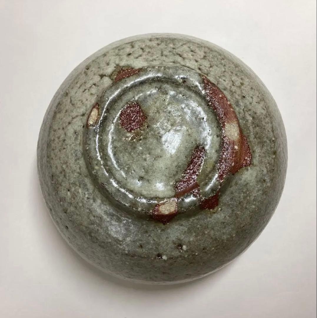 茶碗 灰釉 鵬雲斎書付 谷口良三作 木箱入 茶道具 古物品