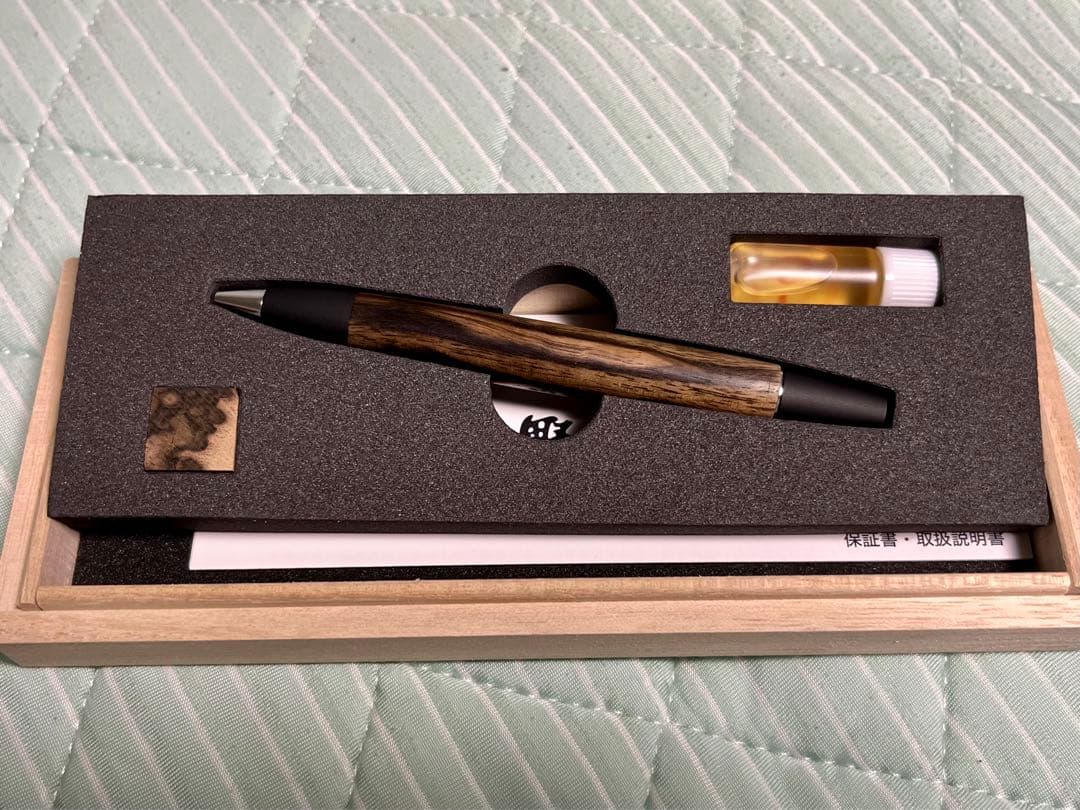 野原工芸　特上黒柿　未使用　ボールペン・ロータリー