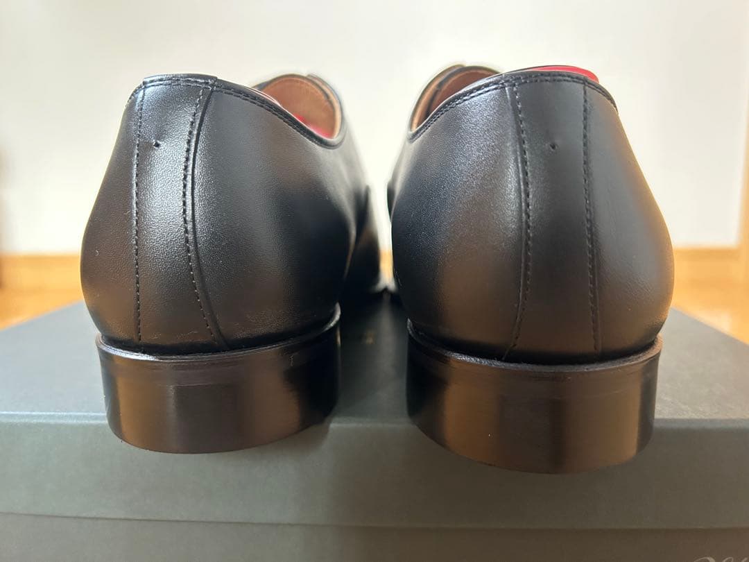 まる　新品未使用　スコッチグレイン　シャインオアレイン　24.5Ｅ　黒色