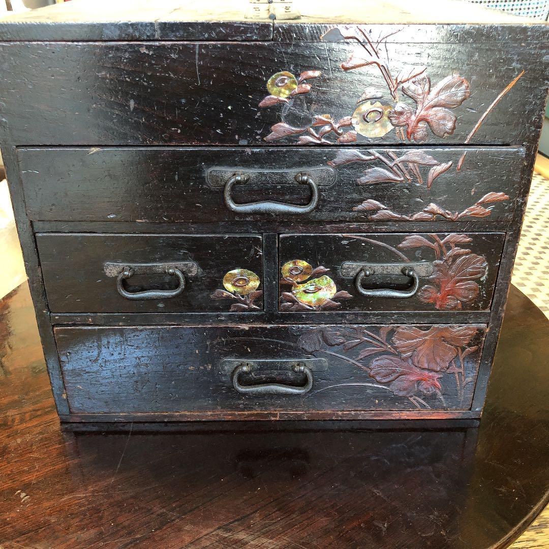 タイムセール昭和レトロ　大正ロマン　アンティーク　小引き出し　年代物　日本