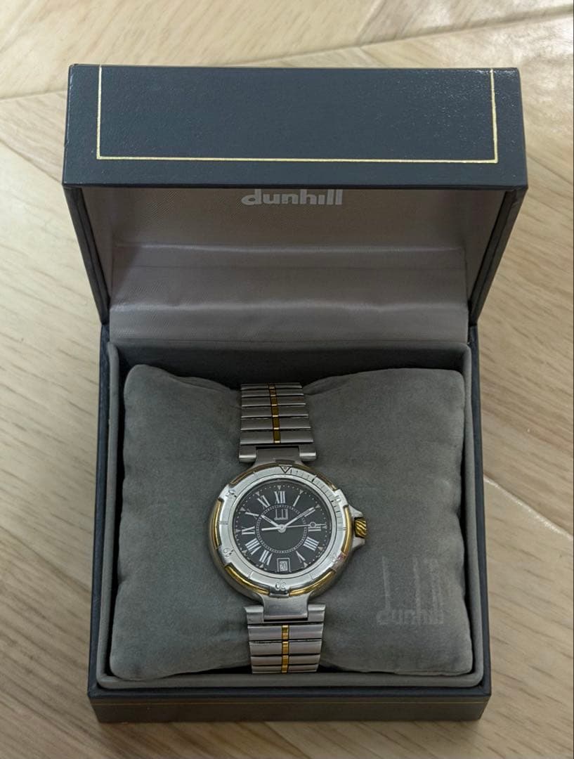 良品 ダンヒル ミレニアム 200Mダイバー クォーツ メンズ 腕時計 コンビ