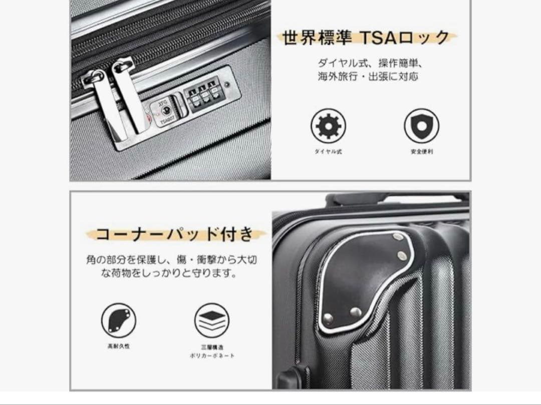 ❣️即日発送❣️ スーツケース S 機内持込可 ブラック 40L 1-3泊