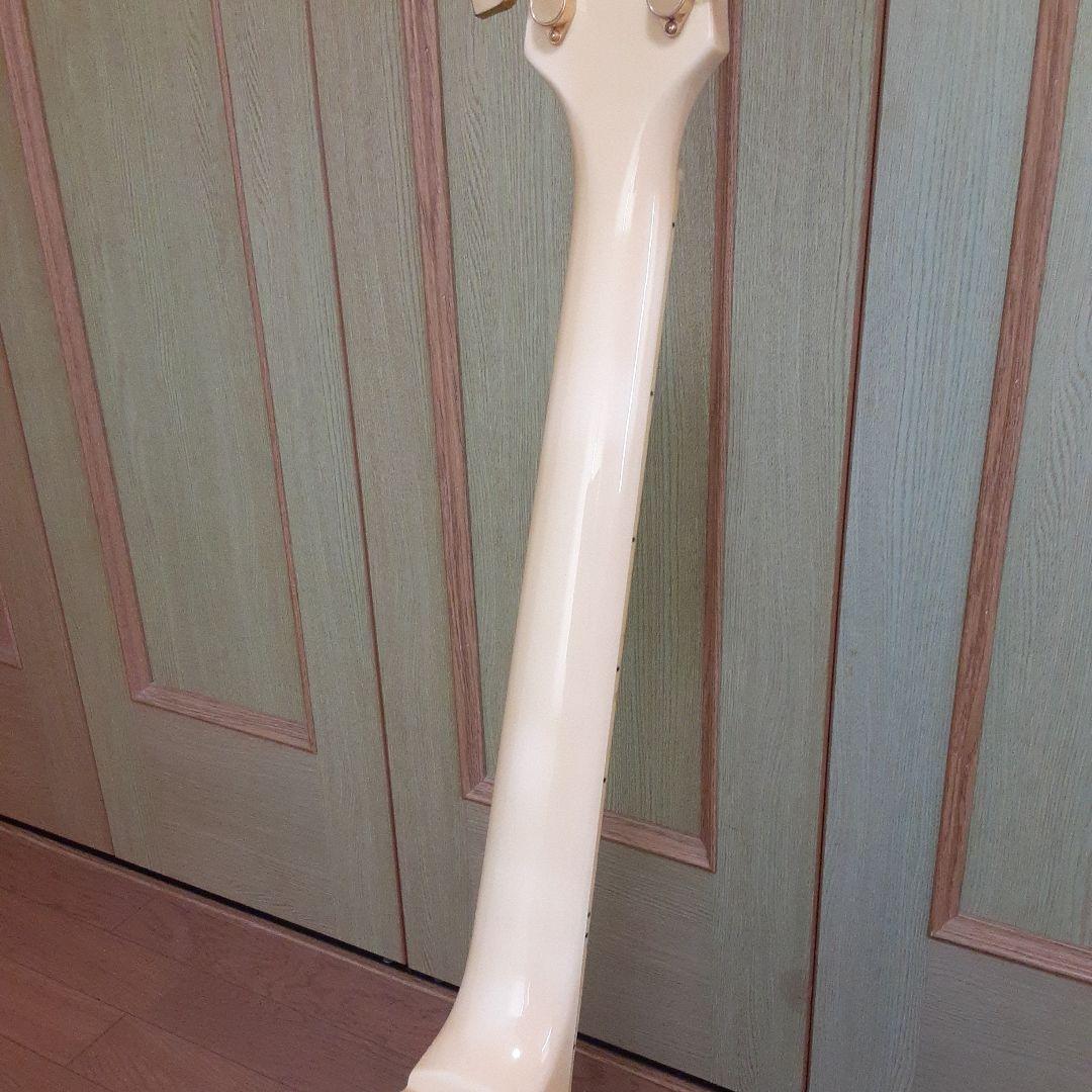 渋色　Burny レスポールエレキギター アイボリー　タッチペンあり