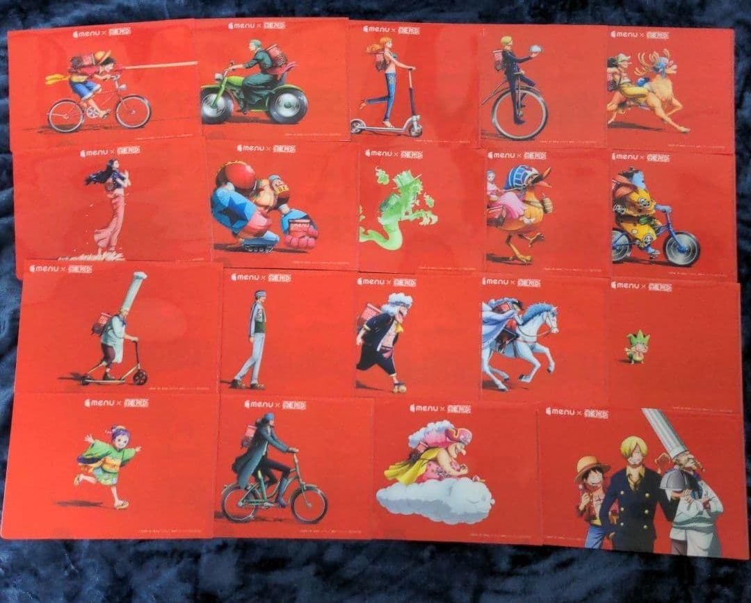 【当選品】『ワンピース×menu ミニクリアファイル』全種類 フルコンプセット