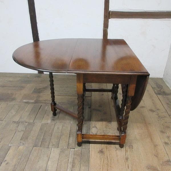 イギリス製 アンティーク 家具 ゲートレッグテーブル ツイスト 英国 6976d