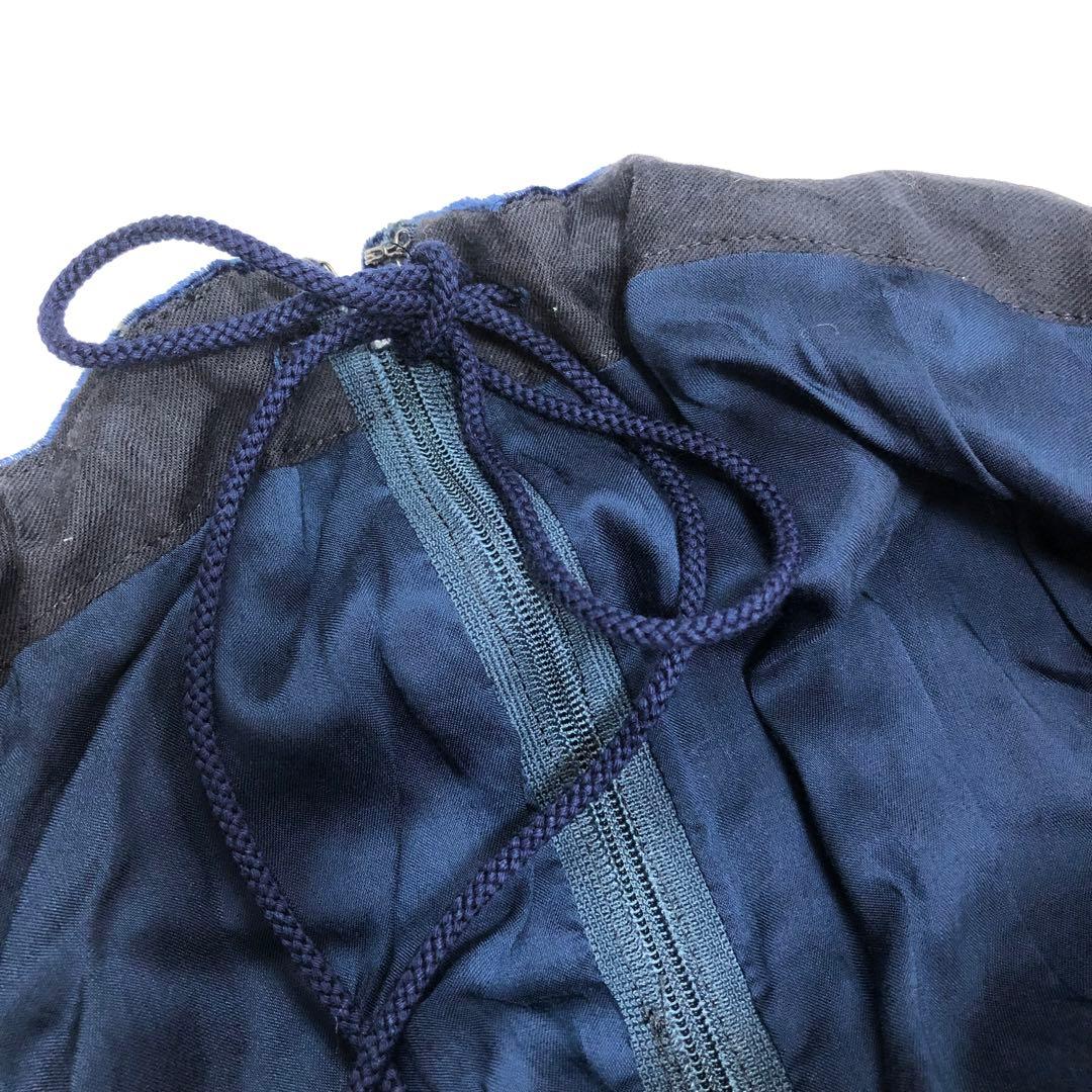 Y's ワイズ 2019SS ベロア サルエルワイドパンツ ネイビー