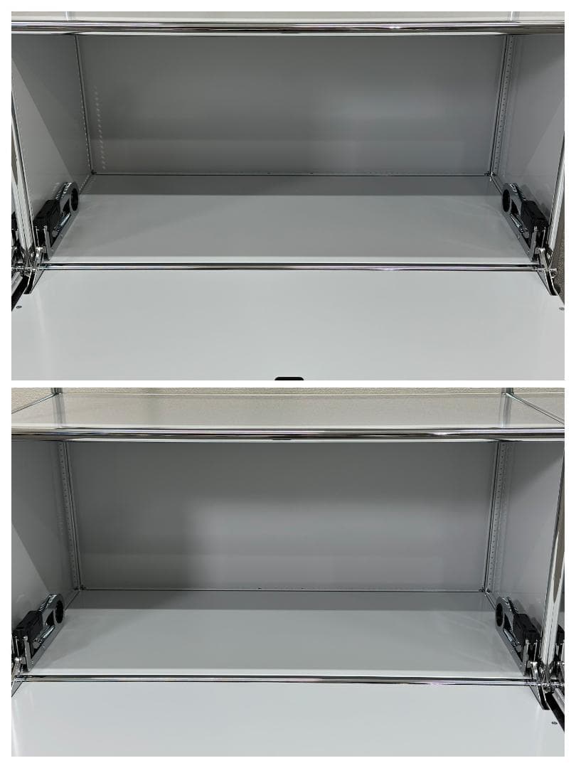 正規品!ほぼ未使用品■USMハラー■キャビネット　2列2段　ライトグレー　鍵なし