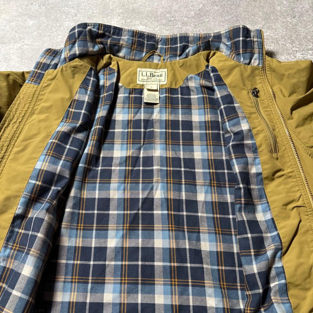 L.L.Bean エルエルビーン ウォームアップジャケット L 裏地チェック柄