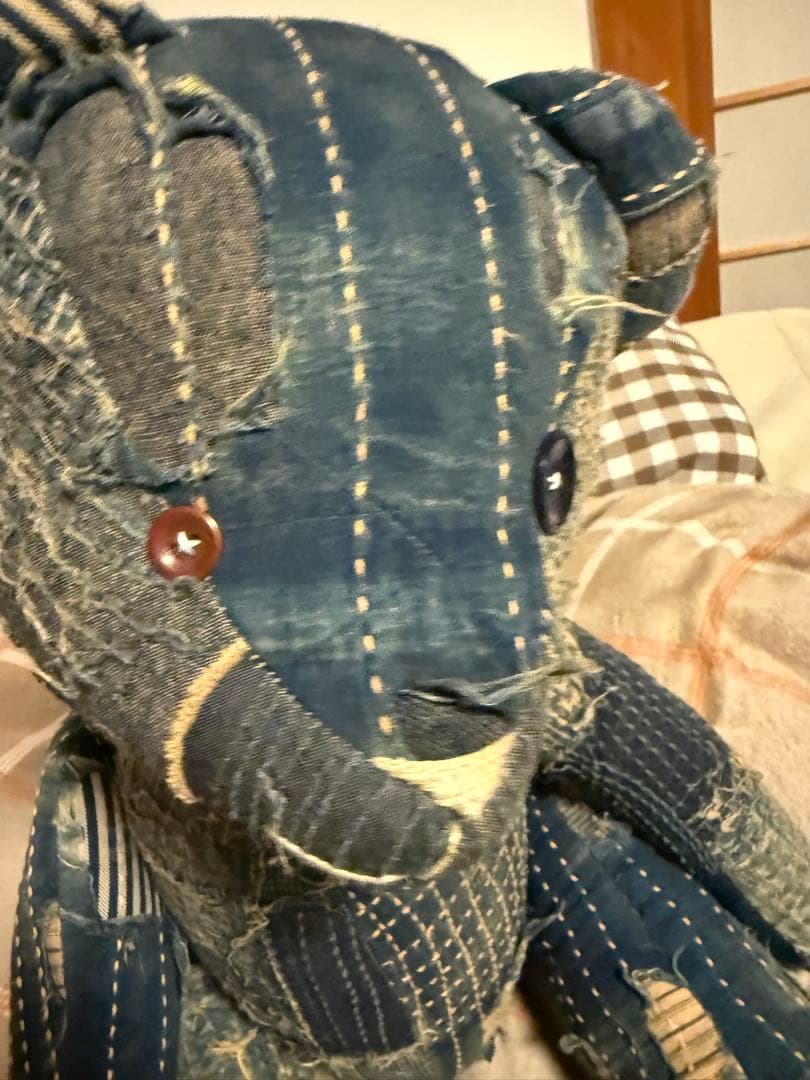 KAPITAL デニムクマ型ぬいぐるみ　刺し子