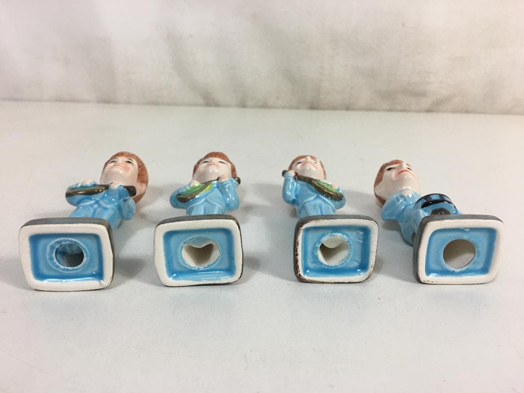 ☆ビートルズ 陶器製 人形 4体セット 手塗 レア 希少 アンティーク雑貨