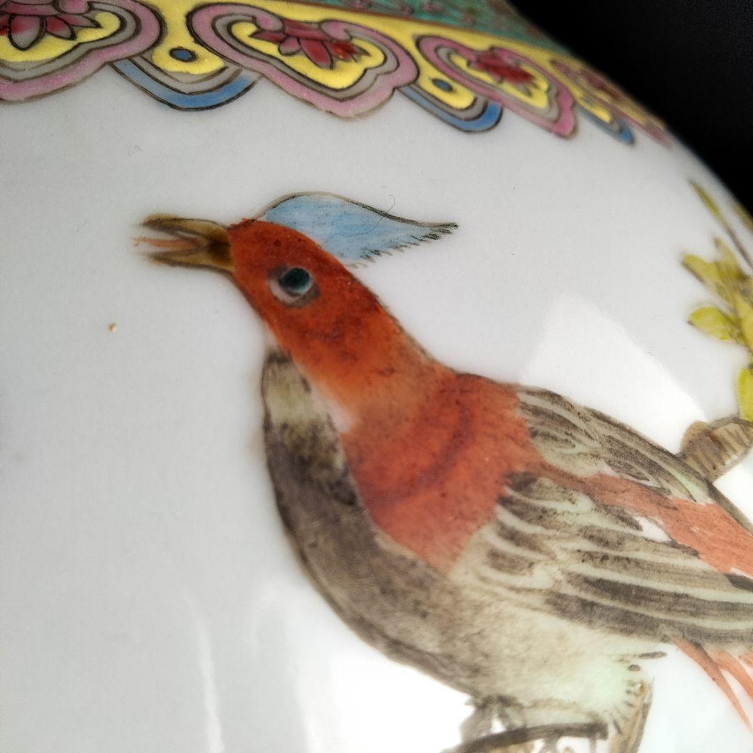 Ｘ291　時代品　中国粉彩花瓶　特大作品