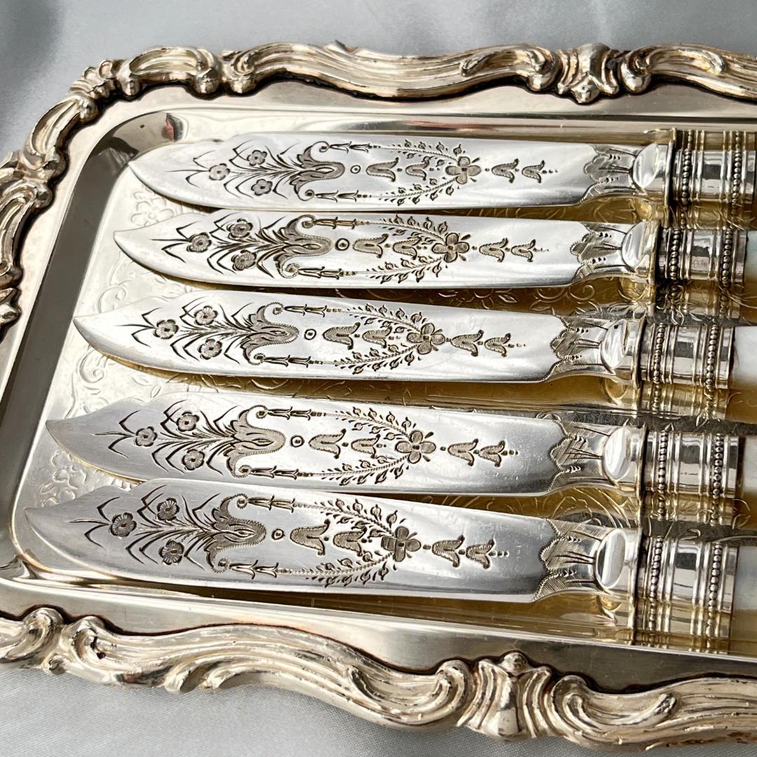 【ATKIN BROS】【白蝶貝】カトラリーセット ナイフ/フォーク 10本