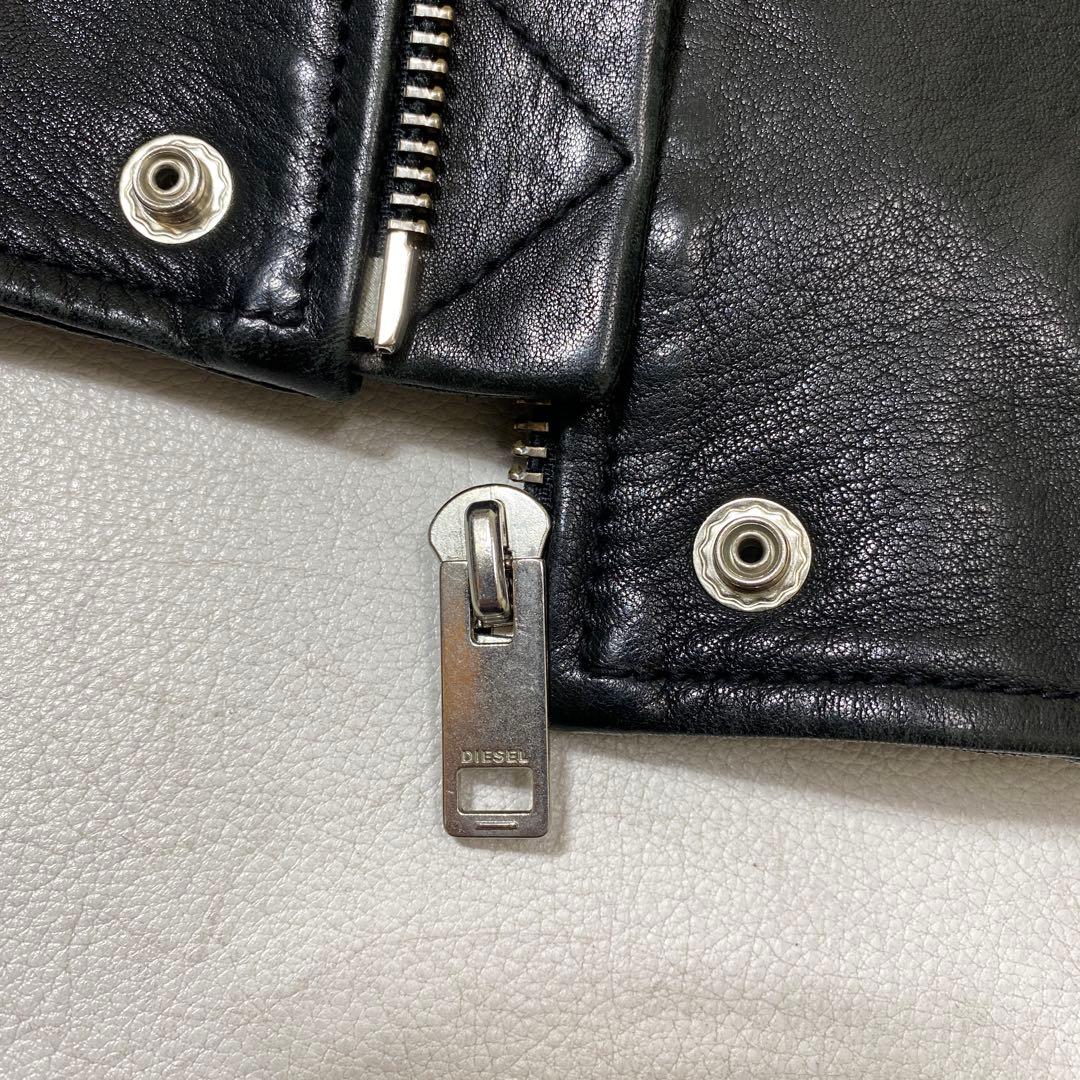 DIESEL TIMELESS 羊革 ラムレザー シングルライダースジャケット