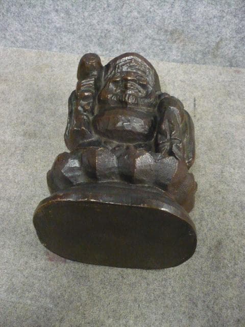 鉄製秀峰銘入り大黒天置物 [B31592]