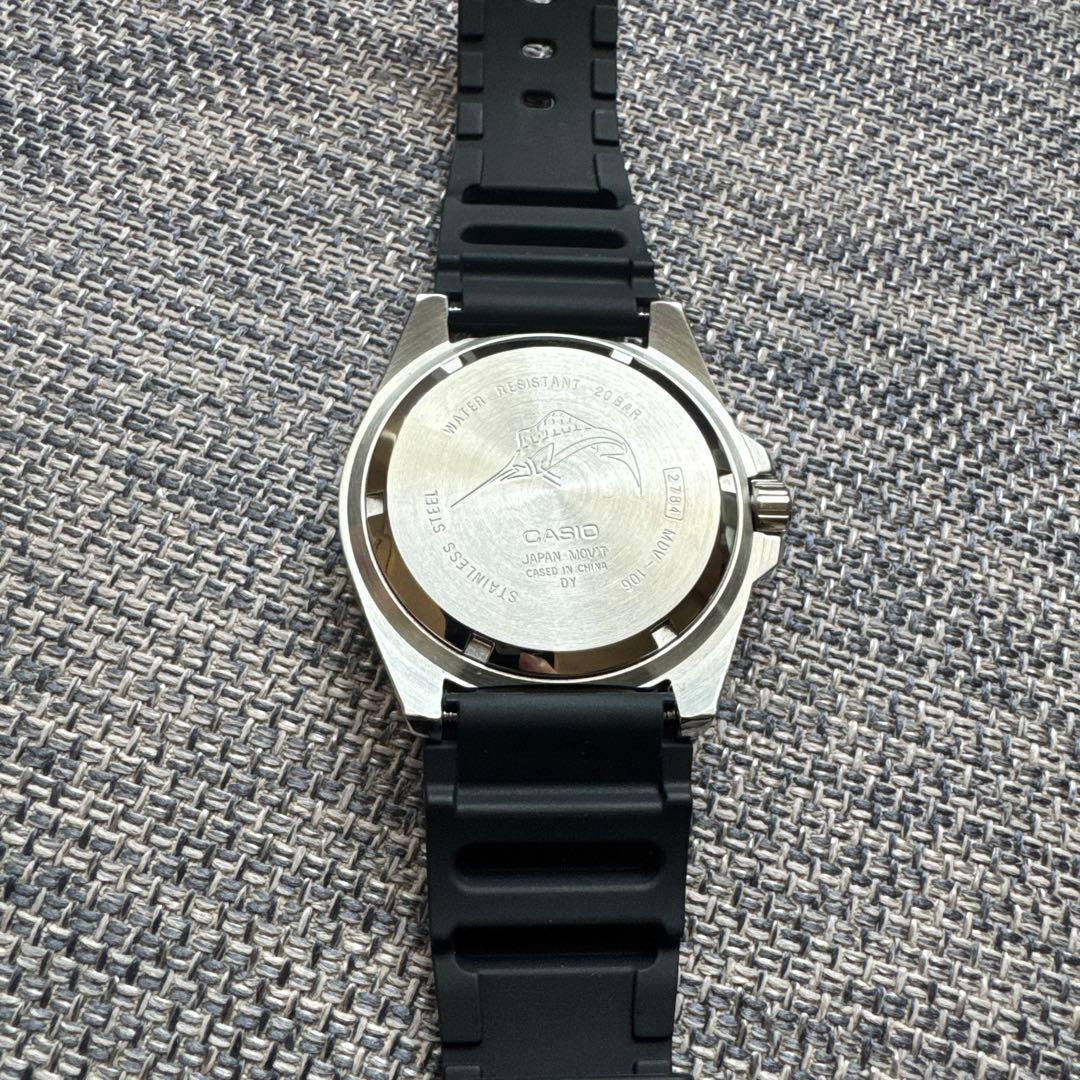 CASIO アナログクォーツ 腕時計 ブラックMDV-106ダイバーズウォッチ