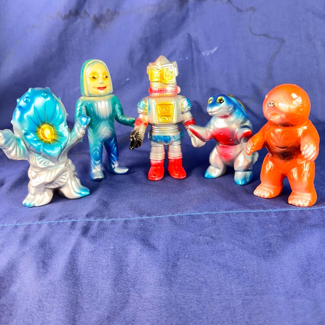 M1号　ミニサイズ　ソフビ　五体　後藤彩色所塗装　ブルマァク