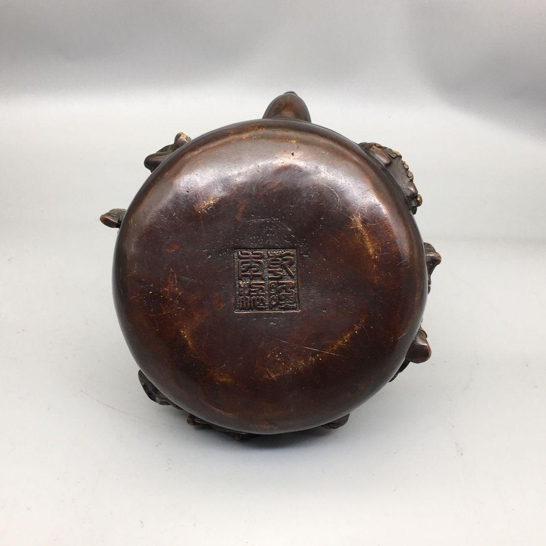 銅器 八仙過海提梁壺 茶壺 酒壺 煎茶器 茶道具 装飾品 工芸品 置物