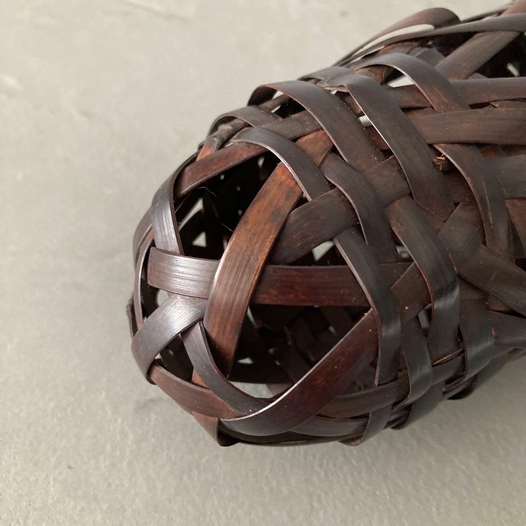 茶道具 蓑虫籠 篭花入 掛籠花入 落し付き