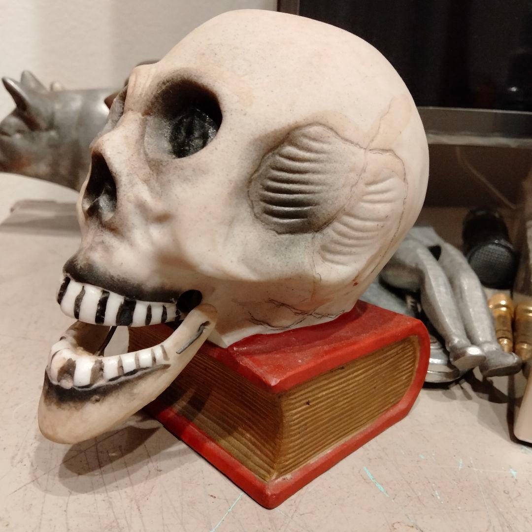 レア 50s スカルオンブック スカル ドクロ　ビンテージ ゴールド