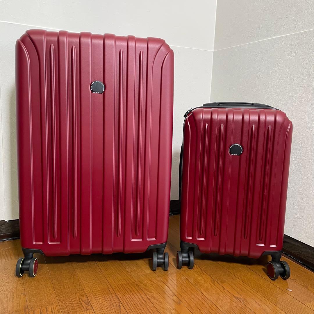 【新品未使用品】DELSEY PARIS 4輪　スーツケース　2個セット　赤
