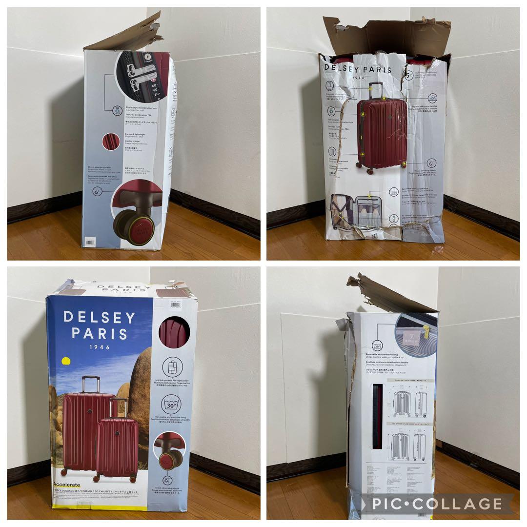 【新品未使用品】DELSEY PARIS 4輪　スーツケース　2個セット　赤