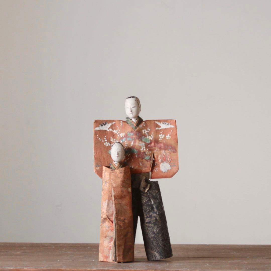 古い 立雛 紙雛 江戸時代 難 古美術 古道具 アンティーク 雛人形　オブジェ