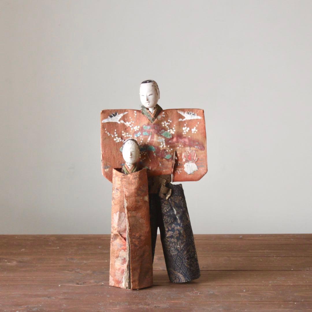 古い 立雛 紙雛 江戸時代 難 古美術 古道具 アンティーク 雛人形　オブジェ