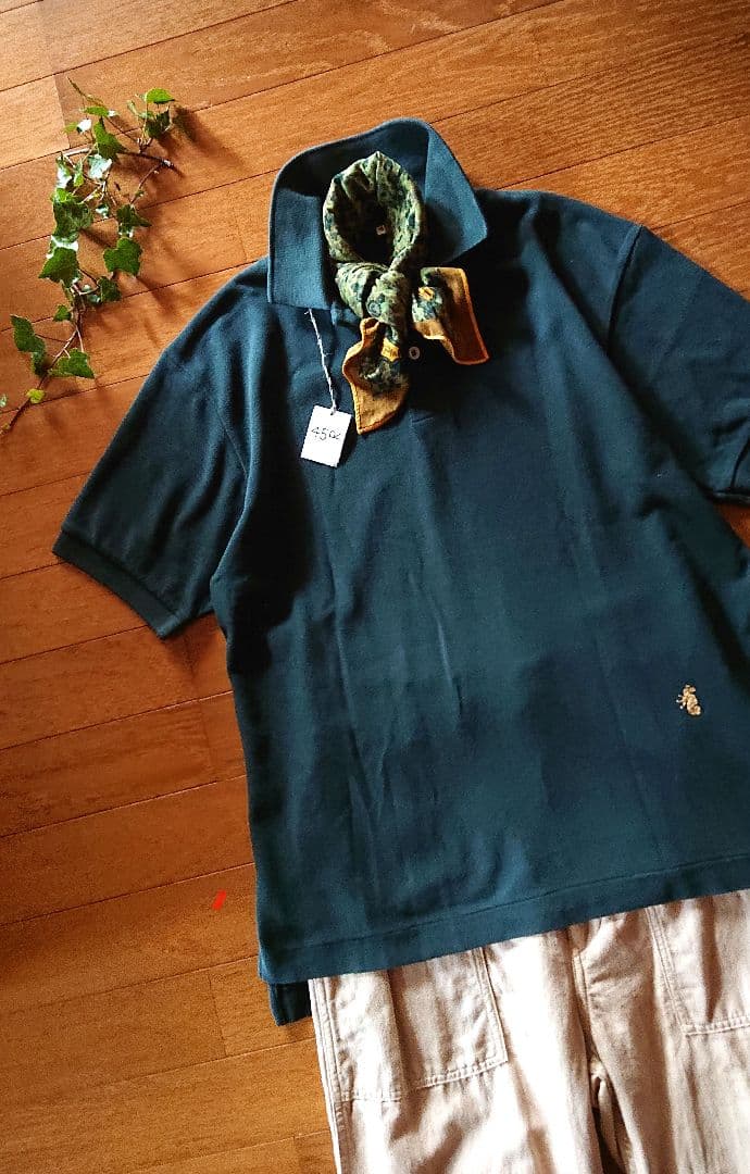 45R☆スーピマカノコの33色908ローファーポロ/モスグリーン♪