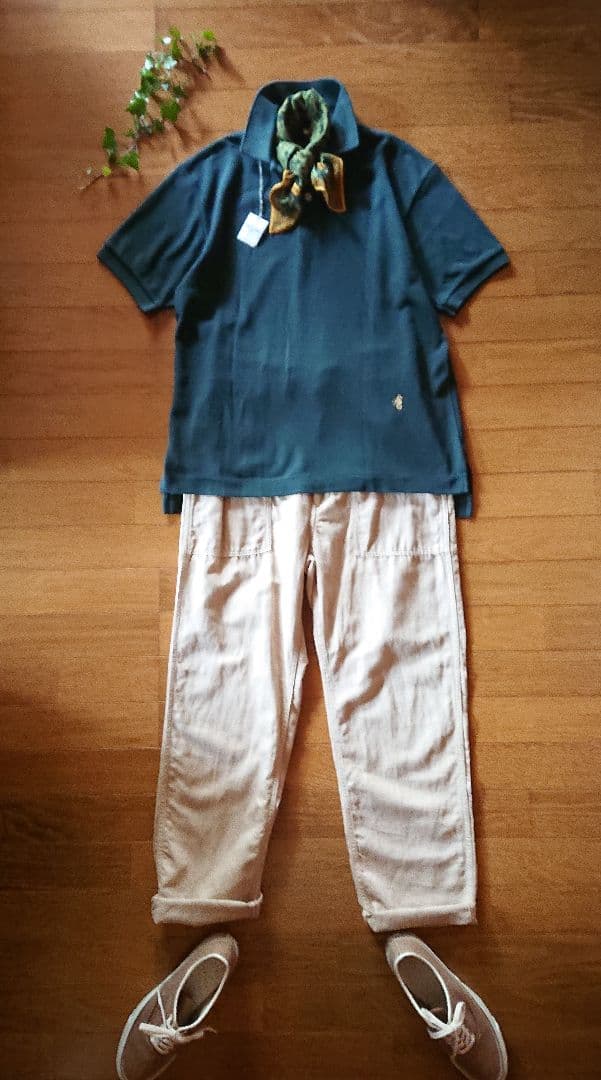 45R☆スーピマカノコの33色908ローファーポロ/モスグリーン♪