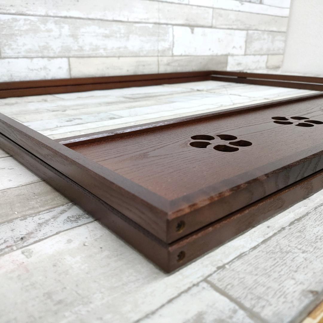 K26 茶道具 女桑 風炉先 屏風 ねじれ梅 透かし 両面 結界 仕切 茶会