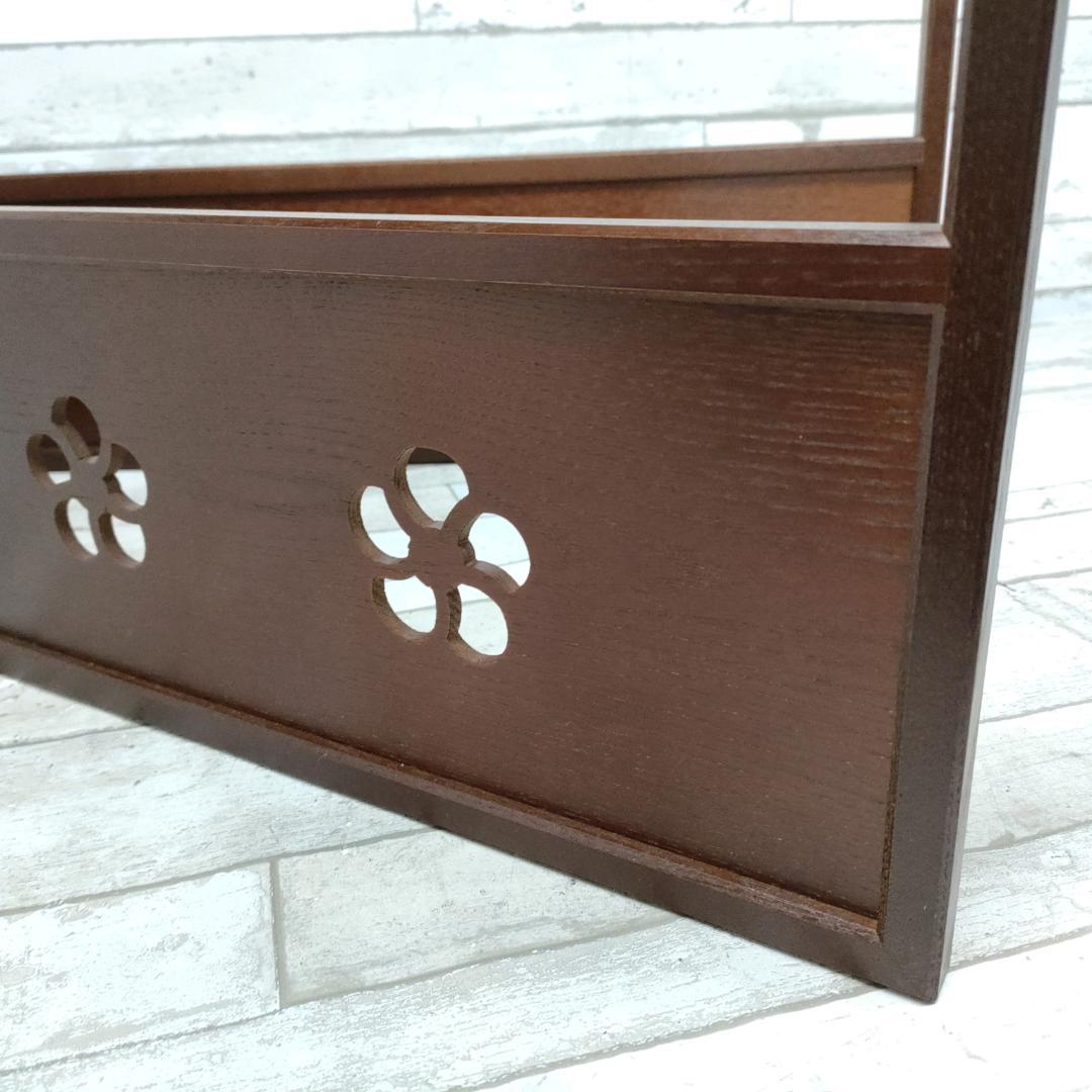 K26 茶道具 女桑 風炉先 屏風 ねじれ梅 透かし 両面 結界 仕切 茶会