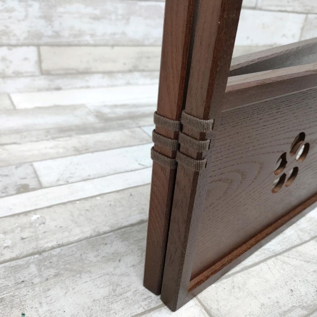 K26 茶道具 女桑 風炉先 屏風 ねじれ梅 透かし 両面 結界 仕切 茶会