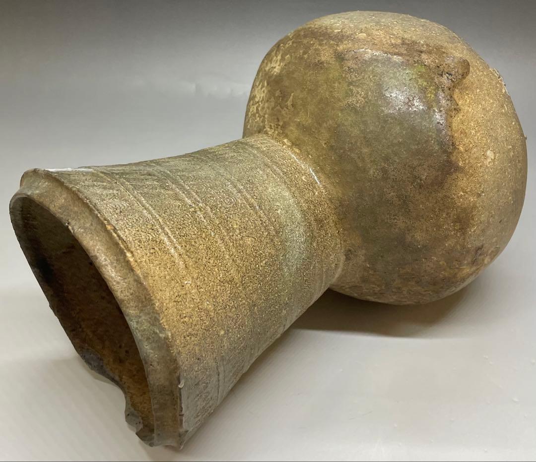 須恵器　新羅　長頸壷　自然釉　L691