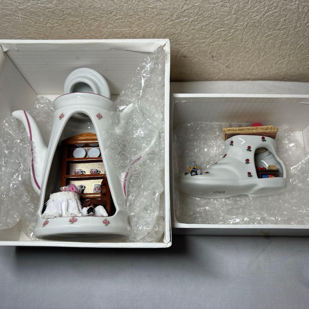 REUTTER PORZELLAN GERMANY 急須と靴 置物 2点セット