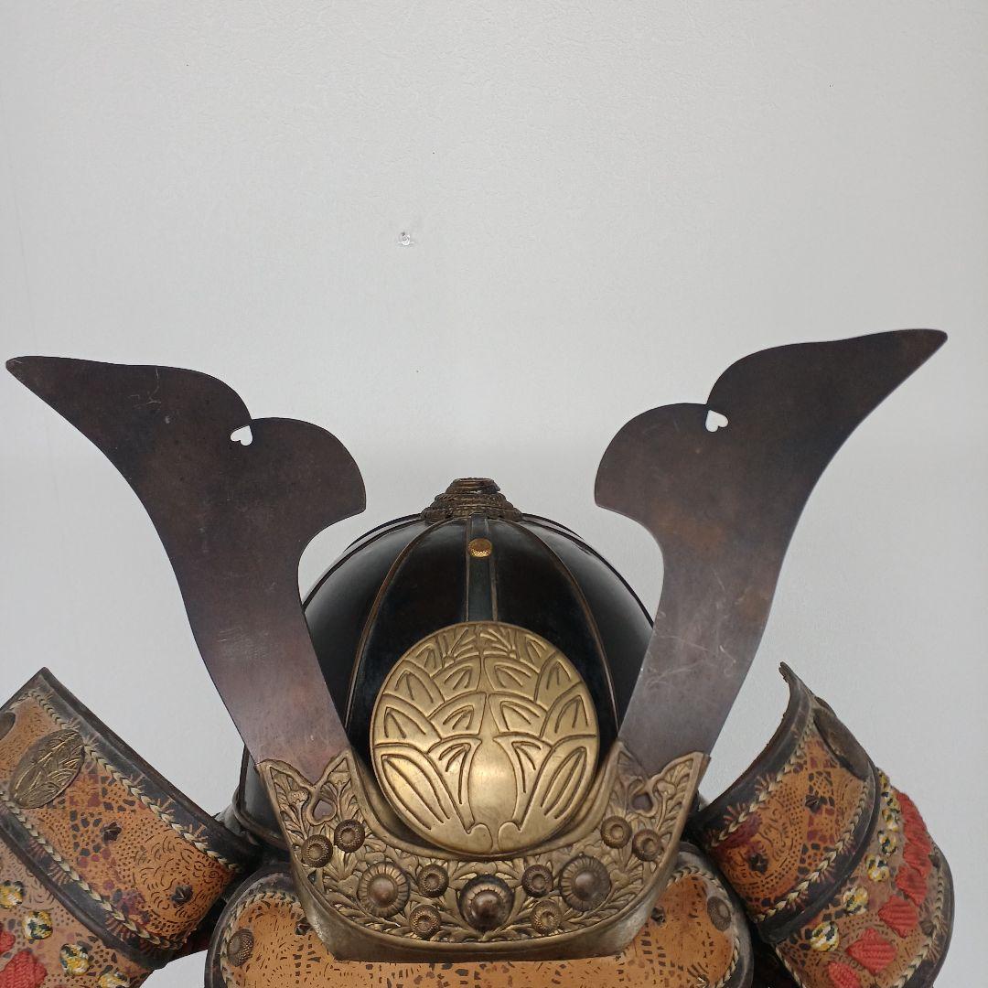 送料込み☆甲冑/等身大/武具【鎧兜一式】木製組み立て式 甲冑展示台付き