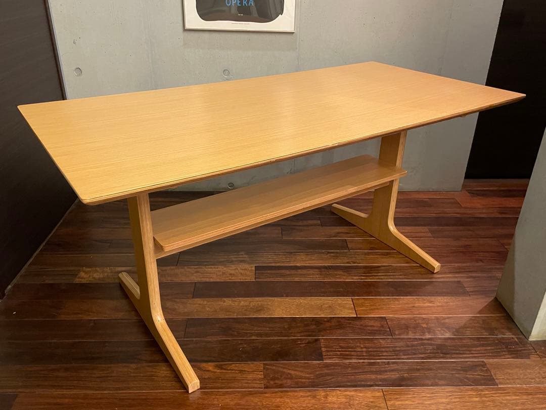 egfa■無印良品■オーク材 リビングでもダイニングでもつかえるテーブル2