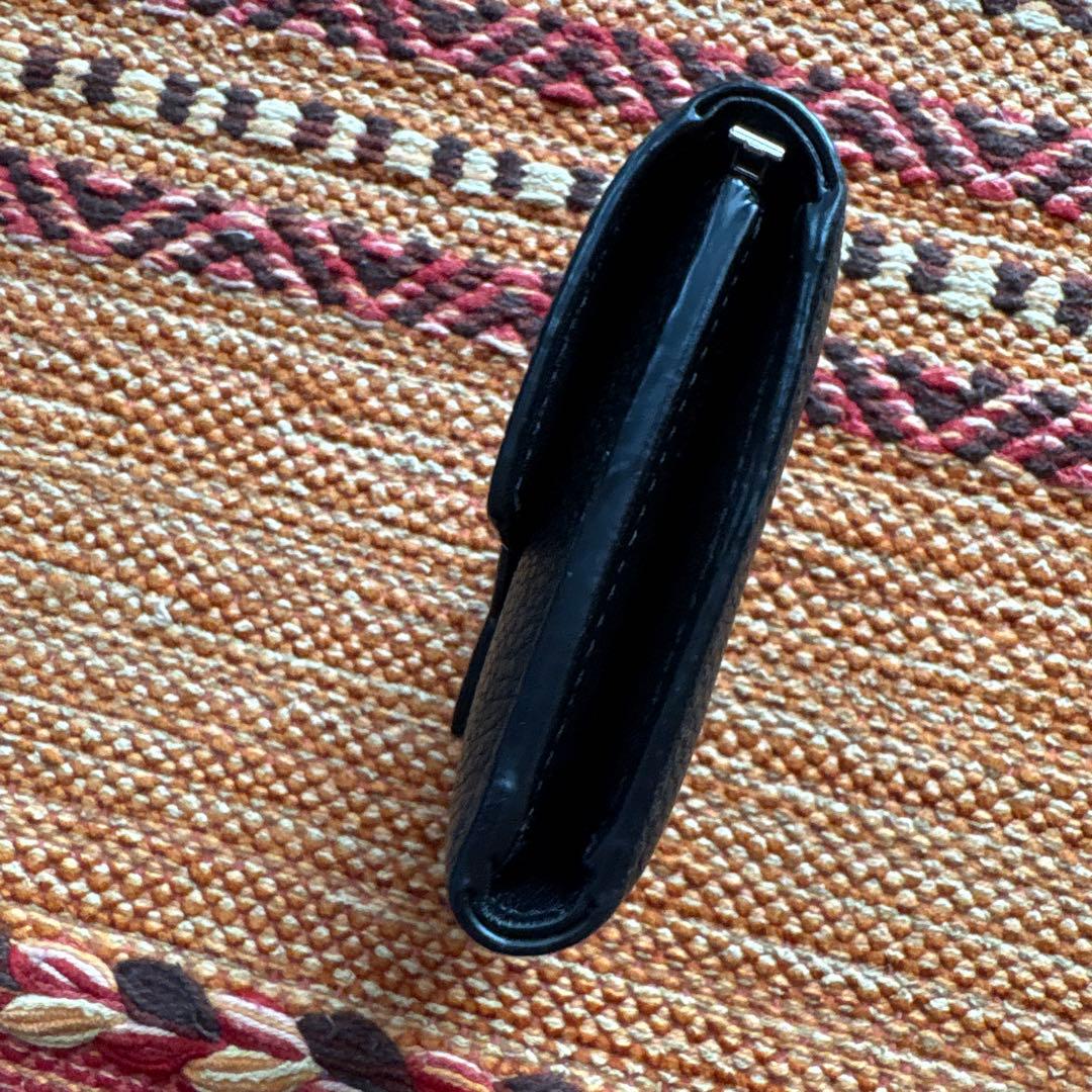 【美品】LOEWE ブラック 三つ折り財布 スモール バーティカル ウォレット