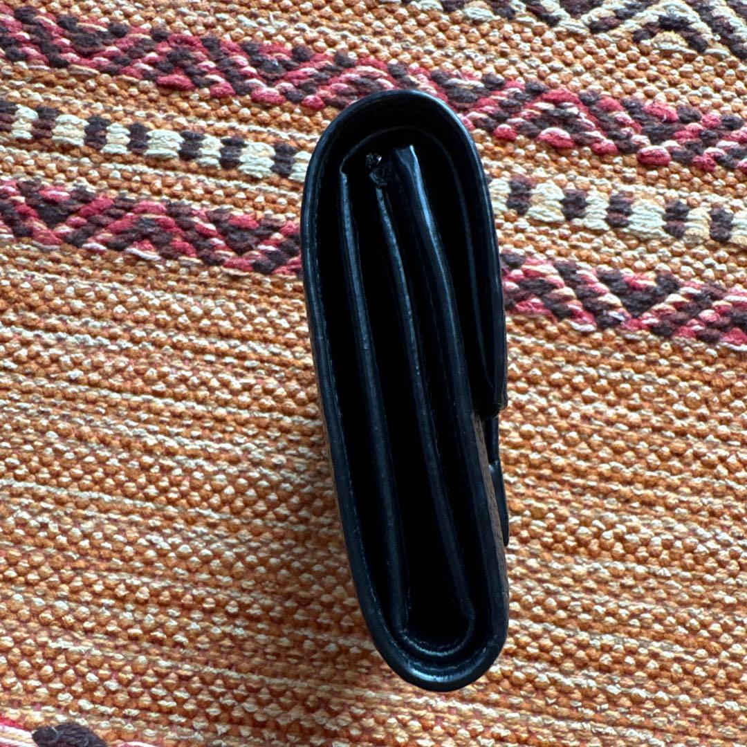 【美品】LOEWE ブラック 三つ折り財布 スモール バーティカル ウォレット