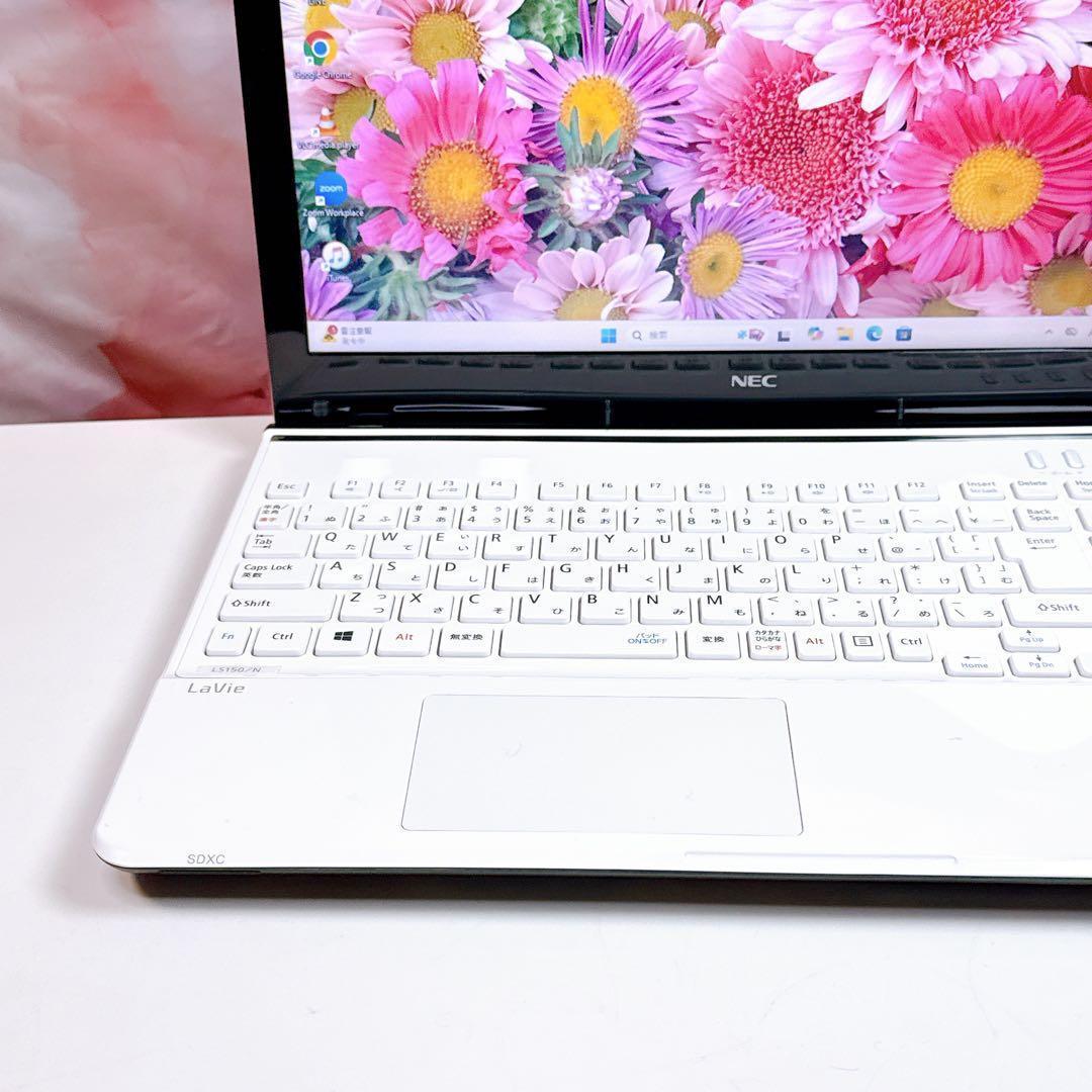 新品高速SSD✨windows11 カメラ ノートパソコン オフィス 薄型 白