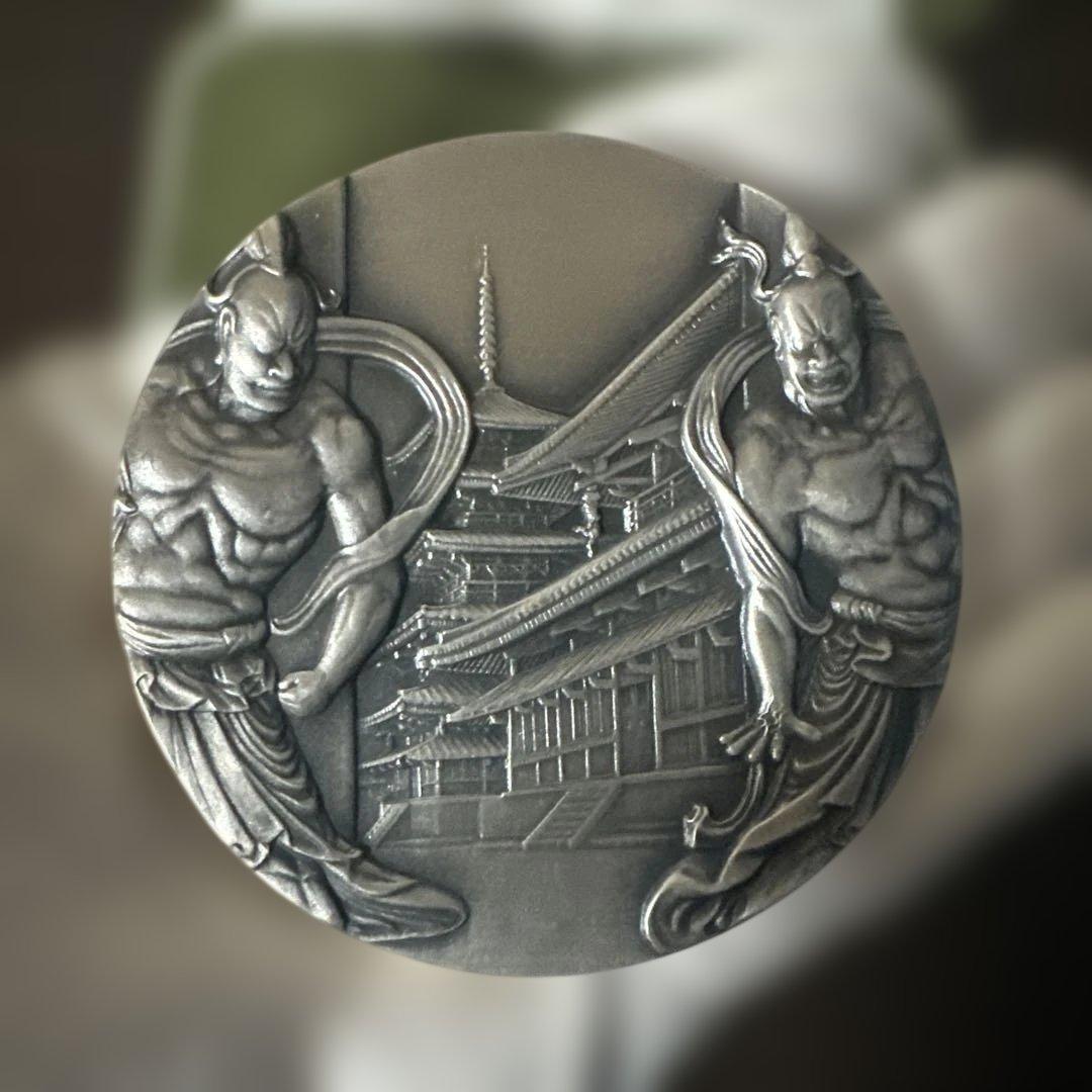 国宝章牌 法隆寺 造幣局 純銀