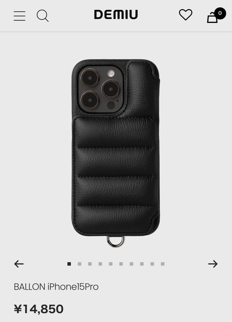 DEMIU BALLON iPhone15proケース(ブラック)