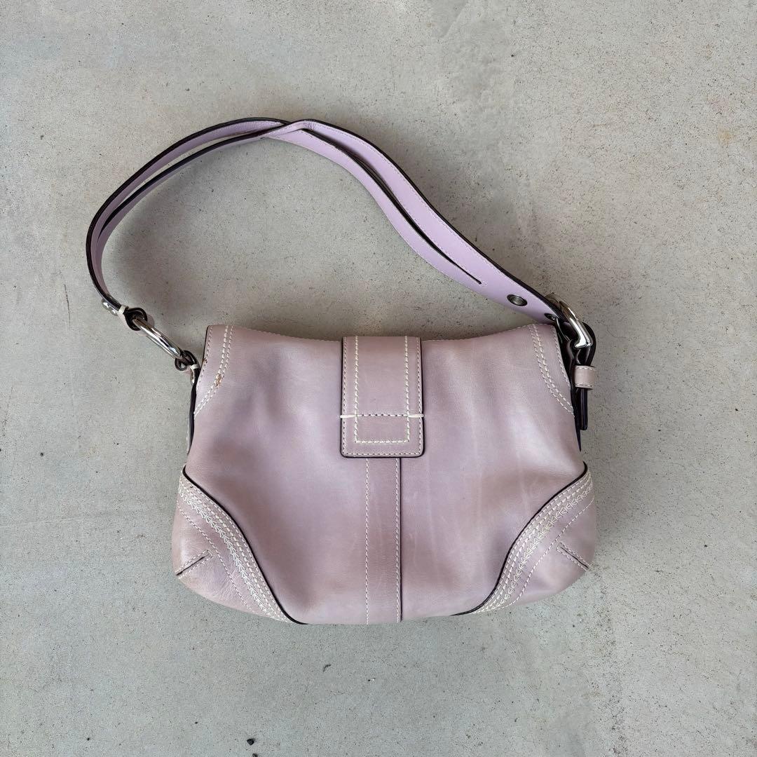 バッグ old coach one shoulder bag light purple