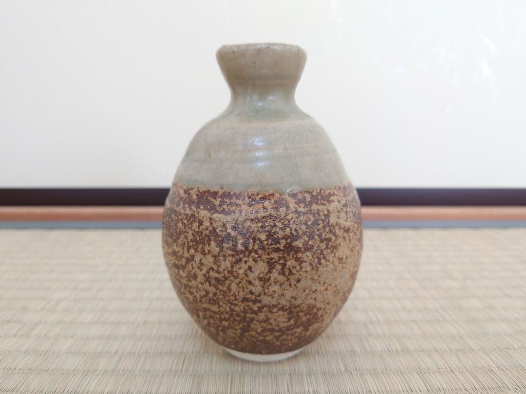 人間国宝 加藤孝造 蕨窯 灰釉徳利 共箱