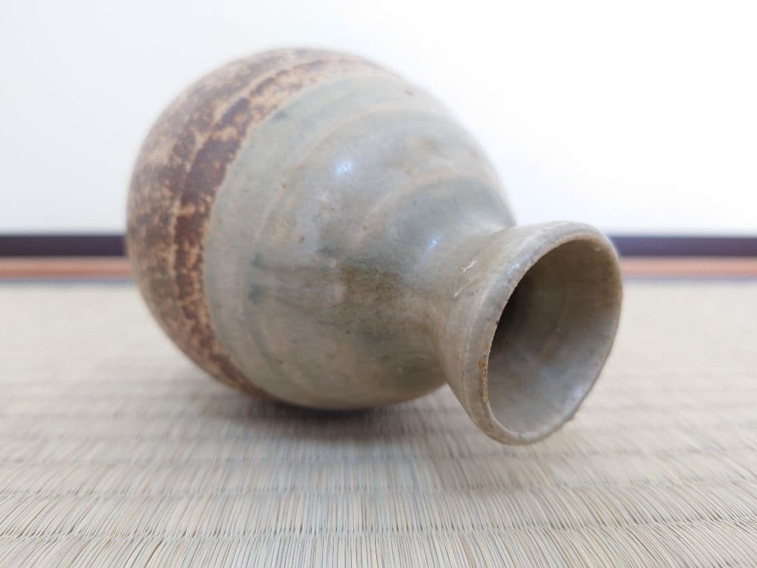 人間国宝 加藤孝造 蕨窯 灰釉徳利 共箱